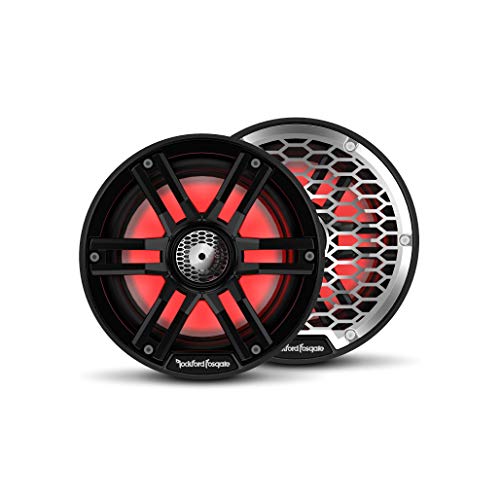 Rockford Fosgate M2-65B Color Optix 6.5” 2-Way Coaxial Multicolor LED Lighted Marine Speakers - Black/Stainless (Pair) Rockford Fosgate M2-65B Color Optix 6.5” 2-Way Coaxial Multicolor LED Lighted Marine Speakers - Black/Stainless (Pair)